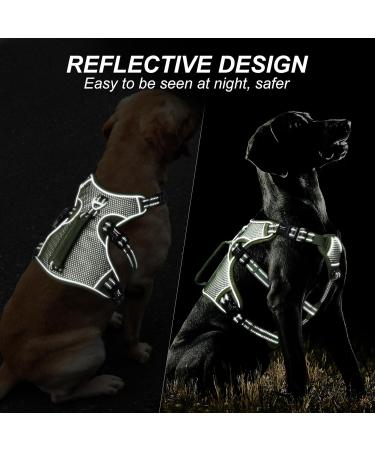 Buy Heele Dog Harness - Reflective Breakout Buckle Robust Handle Panic Clip - Perfect Fit in Green - Buy Online on GoSupps.com