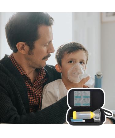 Elonbo Hard Travel Case for Asthma Inhaler Spacer - Organize and Protect Your Medication On-the-Go - Black (CASE ONLY) - Buy Online on GoSupps.com