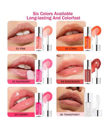 Plumping Lip Oil - Moisturizing Transparent Toot Lip Gloss & Balm for Dry Lips | Long Lasting Nourishing Pink Lip Care - Buy Online on GoSupps.com