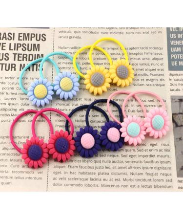 Mixed Color Cartoon Elastic Hair Bands - 100 Pieces (50 Pairs) for Girls, Babies, Toddlers, Kids, Teenagers - Hair Accessories and Ponytail Fixer - Buy Online on GoSupps.com