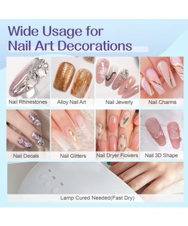 UNA GELLA Nail Art Rhinestone Glue Gel 60ml - Super Strong Adhesive for Gem Beads Crystals & 3D Nail Art | Long Lasting & Odorless - Buy Online on GoSupps.com