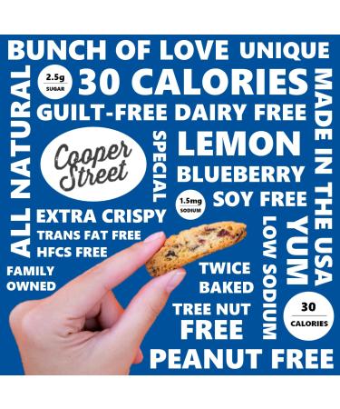 Cooper Street Lemon Blueberry Biscotti Style Crispy Cookies - Nut & Dairy Free - 5oz (Pack of 6) - Buy Online on GoSupps.com