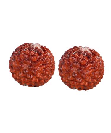 GLEAVI 4pcs Carving Crafts Hand Relaxation Wooden Baoding Balls Litchi Hand Balls For Chinese Massage Zen Meditation Baoding Balls Hand Massage Ball Rosewood Stress Reliever Scroll Wheel