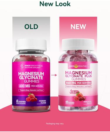 Magnesium Glycinate Plus Gummies 860mg for Adults & Kids Sleep 2 Pack + 9-in-1 Magnesium Complex 300mg Magnesium from 9 Organic Forms - Buy Online on GoSupps.com