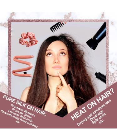 Klara Faire 100% Silk Heatless Hair Curlers - Rose Gold | 22MM Mulberry Silk Curling Rod Headband with Hair Ties & Clip - Buy Online on GoSupps.com