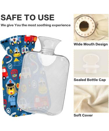 NAANLE Cartoon Bear 1L Heat Bottle - Transparent Hot Water Bottle for Bed | Hand & Foot Warmer | Pain Relief & Cold Therapy - Buy Online on GoSupps.com