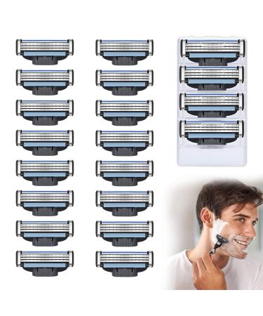 Bogoro 20 pieces make 3 blades mach3 blades mach3 razor make 3 razor blades make 3 turbo blades razor blades 3 replacement blades razor blades make 3 razors with blades