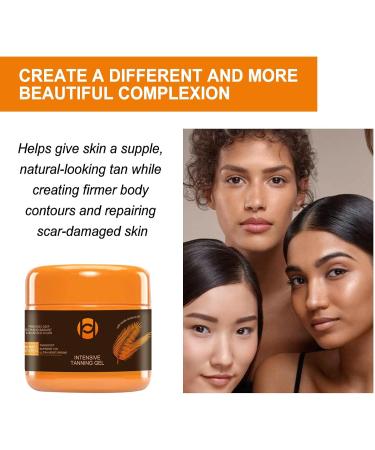 Intensive Tanning Gel 150g Sunbed Tanning Accelerator Premium Beaches and Sunbed Cream Natural Tanning Gel with Carrot&Coconut &Walnut Oil Tanning Cream for Outdoor Sun - Buy Online on GoSupps.com
