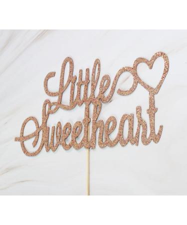 zxyxka Little Sweetheart Cake Topper Rose Gold Glitter Sweet Love Wedding Bridal Shower Valentine's Day Cake Picks Valentine's Day Theme Baby Shower Kids Birthday Party Cake Decorations Supplies - Buy Online on GoSupps.com