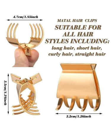 6 Pcs Small Metal Hair Clips for Women and Girls - Non Slip Hair Jaw Clips in Black, Gold, Silver - Hair Accessories - Buy Online on GoSupps.com