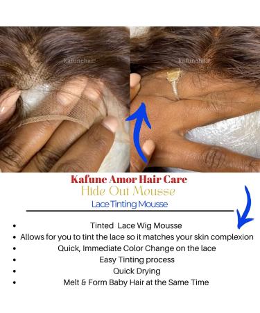 Kafune Tint Melting Mousse Concealer 6.8 fl oz - Expresso Dark Brown | For Lace Wigs, Hair Wigs, Toupees, and Hair Pieces - Natural Edge Control, Quick Drying Formula - Buy Online on GoSupps.com