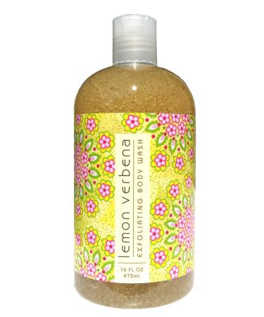 Greenwich Bay LEMON VERBENA Exfoliating Body Wash for Men and Women-Gentle Body Scrub Parabens Free -Sulphates Free-Blended with Loofah Apricot Seed-Moisturizing Shea Butter -16 oz.