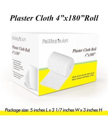 Falling in Art Plaster Cloth Rolls - 500gsm Plaster Strip for Crafts Mask Making & Body Molds | 4"x180" - Single Roll - Buy Online on GoSupps.com
