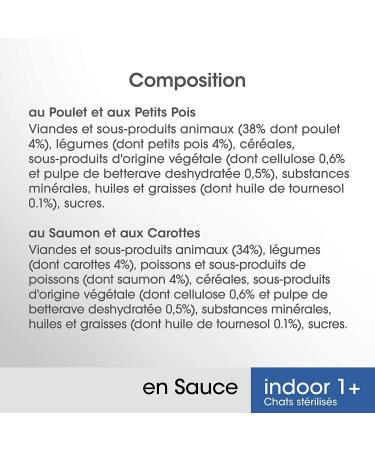 PERFECT FIT Sterilized Indoor Cat Food - 52 Freshness Sachets (Pack of 13 Packs 4x85g) - Cat Food in Sauce - Salmon/Chicken - - Buy Online on GoSupps.com