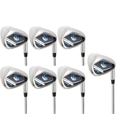 LAZRUS Premium Golf Irons Individual or Golf Irons Set for Men (4,5,6,7,8,9,PW) or Driving Irons (2&3) Right or Left Hand Steel Shaft Regular Flex Golf Clubs Right Hand RH, 4-PW Set (7 pcs)