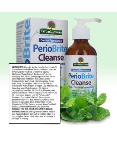 Nature's Answer PerioBrite Coolmint Oral Cleansing Concentrate 4 oz - Fresh Breath & Gum Health - Buy Online on GoSupps.com