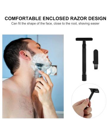 Heallily Double-Sided Razor Plane - Reusable & Compatible with All Razor Blades for Men (Black) - International Shipping Available - Buy Online on GoSupps.com