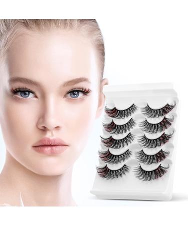 Sibba Multi-Layer 3D Colored Artificial Eyelashes - 5 Pairs of Dramatic Glitter Cat Eye Strips | Fluffy Thick Volume for Cosplay - Buy Online on GoSupps.com