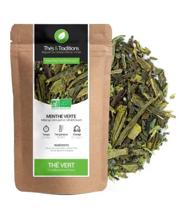 Th s & Traditions Organic Spearmint Tea | 100g Loose Leaf Bag | Certified Organic Farming