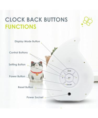 bbl v Kl ck 3 in 1 Kids Alarm Clock Night-Light Sleep Trainer Learning Time 7 Levels of Brightness - Buy Online on GoSupps.com