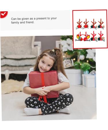 minkissy 8 Pairs Christmas hair clips girls outfits girls hair clips billed hair clips animal ear hair clip women hair clips christmas deer costume Deer Horn Clips Xmas Hair Barrette - Buy Online on GoSupps.com
