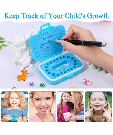 Kids Tooth Keepsake Box - Blue Tooth Holder for Lost Teeth - Teeth Storage Container for Tooth Fairy - Baby Teeth Keepsake - Buy Online on GoSupps.com