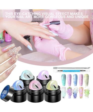  brooksnaji 3D Nail Molding Gel Nail Molding Gel Solid Builder 5 Colors 3D Nail Design Gel Non-stick Manicure Set with Carving Pen Soak Off - Buy Online on GoSupps.com