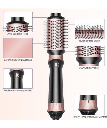 OKWRAP 4 in 1 Hair Dryer Brush - Black - Buy Online on GoSupps.com