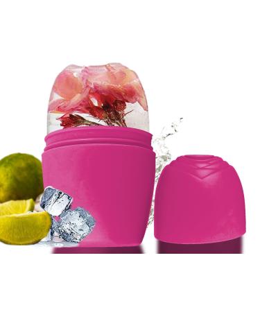 Beyou Ice Roller Rose Design Edition made of high quality silicone |Anti-aging skin care | ice cream scooter for the face in premium quality pink