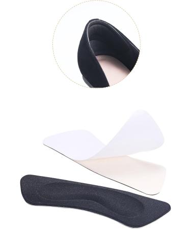 6 Pairs Self-Adhesive Heel Cushion Pads - Black Shoe Grips Liner for Foot Care Protection - Buy Online on GoSupps.com