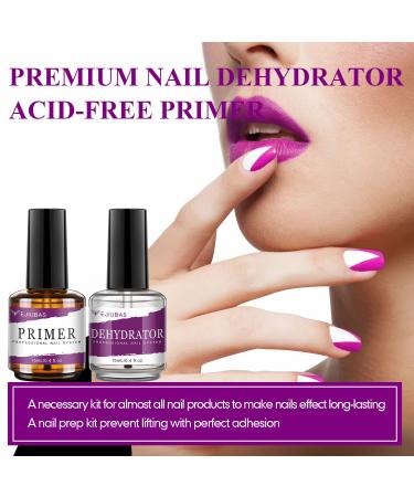 Ejiubas Nail Primer 15ML - Professional Natural Nail Prep Dehydrator for Long-Lasting Acrylic Nails - Buy Online on GoSupps.com