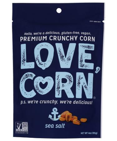 Love Corn, Corn Snack Sea Salt, 4 Ounce