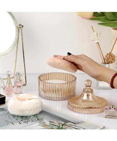 Ensemble 3 Pi ces Bo tes Poudre En Verre Bo tes Poudre pour Le Corps Bo te Talc pour B b Avec Houppette pour B b s Cadeau Id al pour Les Femmes(Sans Poudre) - Buy Online on GoSupps.com