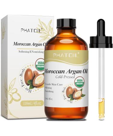 PHATOIL Huile V g tale d Argan Bio 118ML - Organic Argan Oil 100% Pure Naturelle - Press e Froid - Huile Hydratante R paratrice pour Visage Peau Corps Cheveux Massage Carrier Oil Argan-118ML - Buy Online on GoSupps.com
