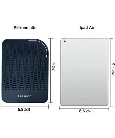 Premium Heat Resistant Mat for Curling Irons & Hair Styling Tools - 9 x 6.5 Black | Essential Protection for Your Styling Equipment - Buy Online on GoSupps.com