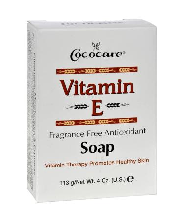 Cococare Vitamin E Soap Fragrance Free Antioxidant 4 oz (113 g)