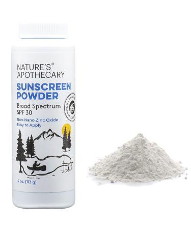 All-Natural  Benzene Free  Non Nano Zinc Oxide Sunscreen Powder SPF 30 - Water & Sweat Resistant  Reef & River Friendly  Hypoallergenic  Biodegradable  Made in USA by Nature's Apothecary