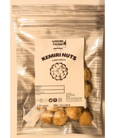 Organic Candlenut/Kemiri/Candle Nuts 50 Gram-Warung Padang Brand