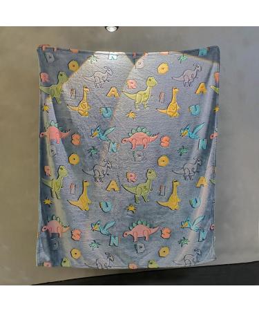 MOYORA Glow In The Dark Dinosaur Blanket - Soft Toy Cozy Flannel Throw for Boys and Girls - Perfect Birthday Gift - 50 x 60 - Buy Online on GoSupps.com
