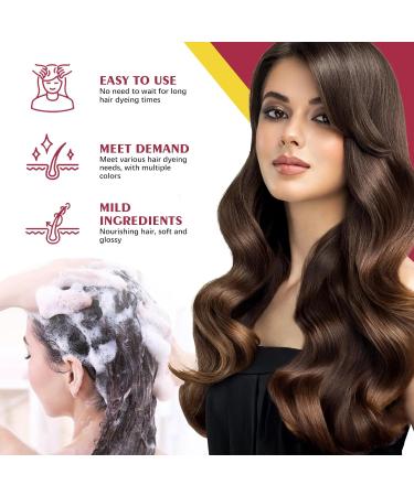 blmcoos Mild formula longlasting hair dye set plantbased hair dye cream singleagent floral dye shampoo singleagent nourishing hair dye cream for gray coverage Natural black - Buy Online on GoSupps.com