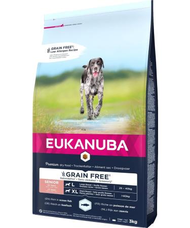 Eukanuba Grain Free Senior Large Breed Sea Fish Dog 3kg - Buy Online on GoSupps.com