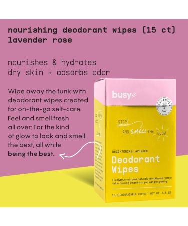 Glow Line Deodorant Wipes - 15ct Lavender Rose Deodorant for Women w/Zinc Probiotics & Prebiotics -Individually Wrapped - Sweat Wipes for Hydrating Odor Control & Cleansing (Package may vary) Lavender 1 Count (Pack of 1) - Buy Online on GoSupps.com