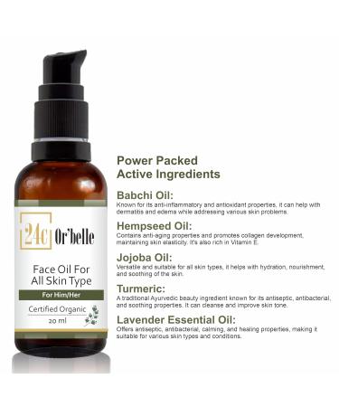 24C Or Belle Face Oil | Natural Nourishing Oil for All Skin Types | Shop Internationally - Buy Online on GoSupps.com