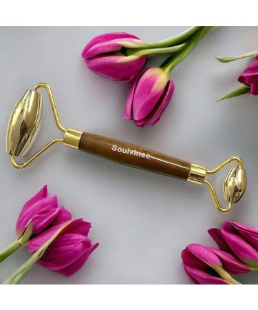 Buy Bronze Kansa Metal Face Roller Massage Tool - Enhance Skin Wellness | Fast International Shipping - Buy Online on GoSupps.com