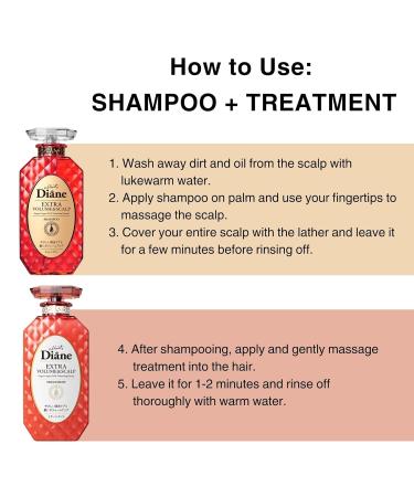 Moist Diane Extra Volume & Scalp Sulfate Free Shampoo - Organic Argan Oil & Herbal Essence - 15.2 Fl Oz - Made in Japan - For Men & Women - Buy Online on GoSupps.com