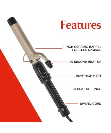 Remington Style Therapy 1 Curling Iron - Lasting Curls for Beautiful Hair | International Shipping Available - Buy Online on GoSupps.com