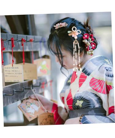 FRCOLOR Comb Sets comb kimono hair barrettes japanese hair chinese hair barrette wedding headwear flower tassel clip flower tassel barrettes hair clip Hanfu pearl hair Wedding - Buy Online on GoSupps.com