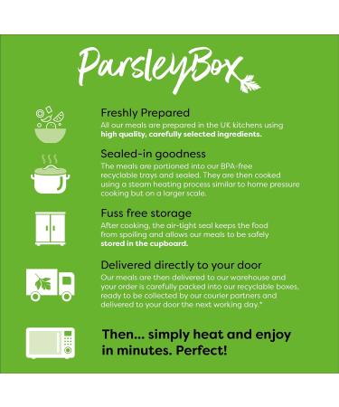 Gluten Free Ready Meal Variety Box - Parsley Box Microwavable Long-Life Cupboard-Store Ready Meals (7 Meals) - Buy Online on GoSupps.com