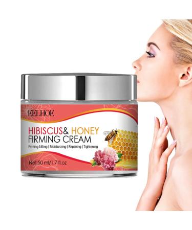 Anloximt Neck Moisturizer, Hibiscus and Honey Neck Cream for Sagging and Tightening - 1.7 oz Neck Moisturizer, Women's Neck Cream, Anti-Aging Neck Cream