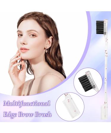 Hair Brush Comb Set Slick Back Hair Brush Edges Brush Set Dazzling Colourful Crystal Bristle Hair Brush Teasing Brush Rat Tail Hair Comb Back Combing Brushes for Hairdresser Women - Buy Online on GoSupps.com